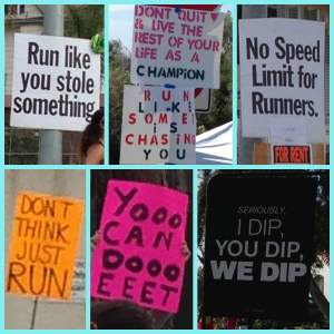 Lots of great signs displayed throughout the course